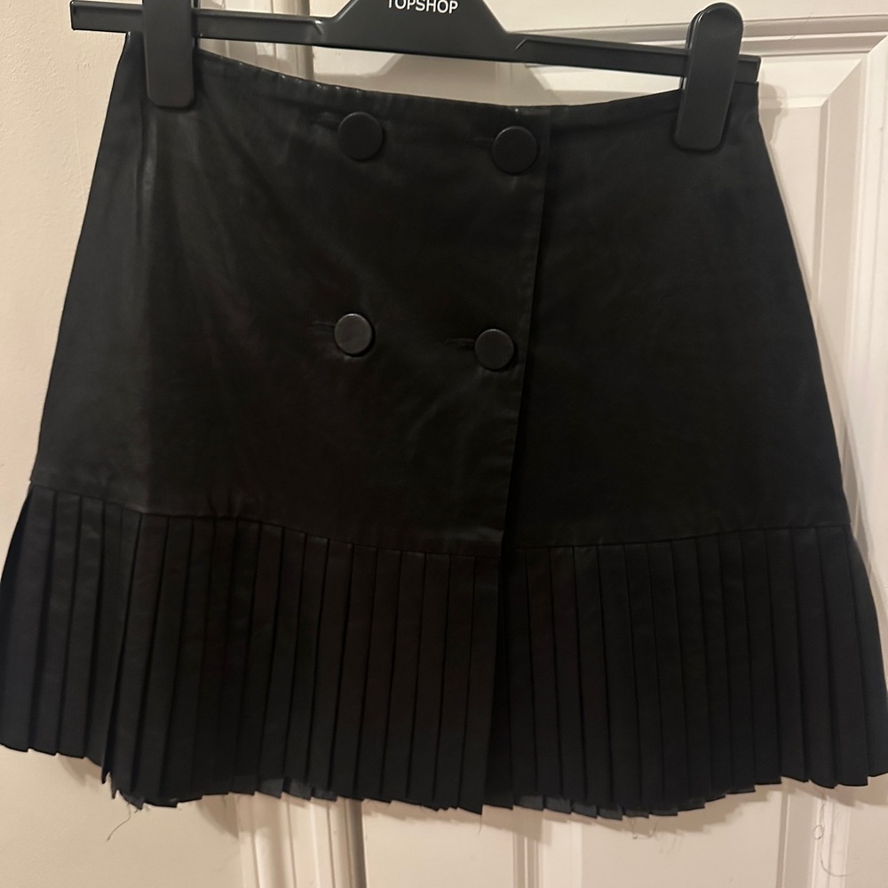Zara Black Double-Breasted Mini Skirt